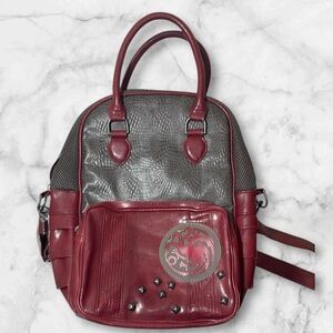 Game of thrones Targaryen bag bowling tote dragon Red and Gray